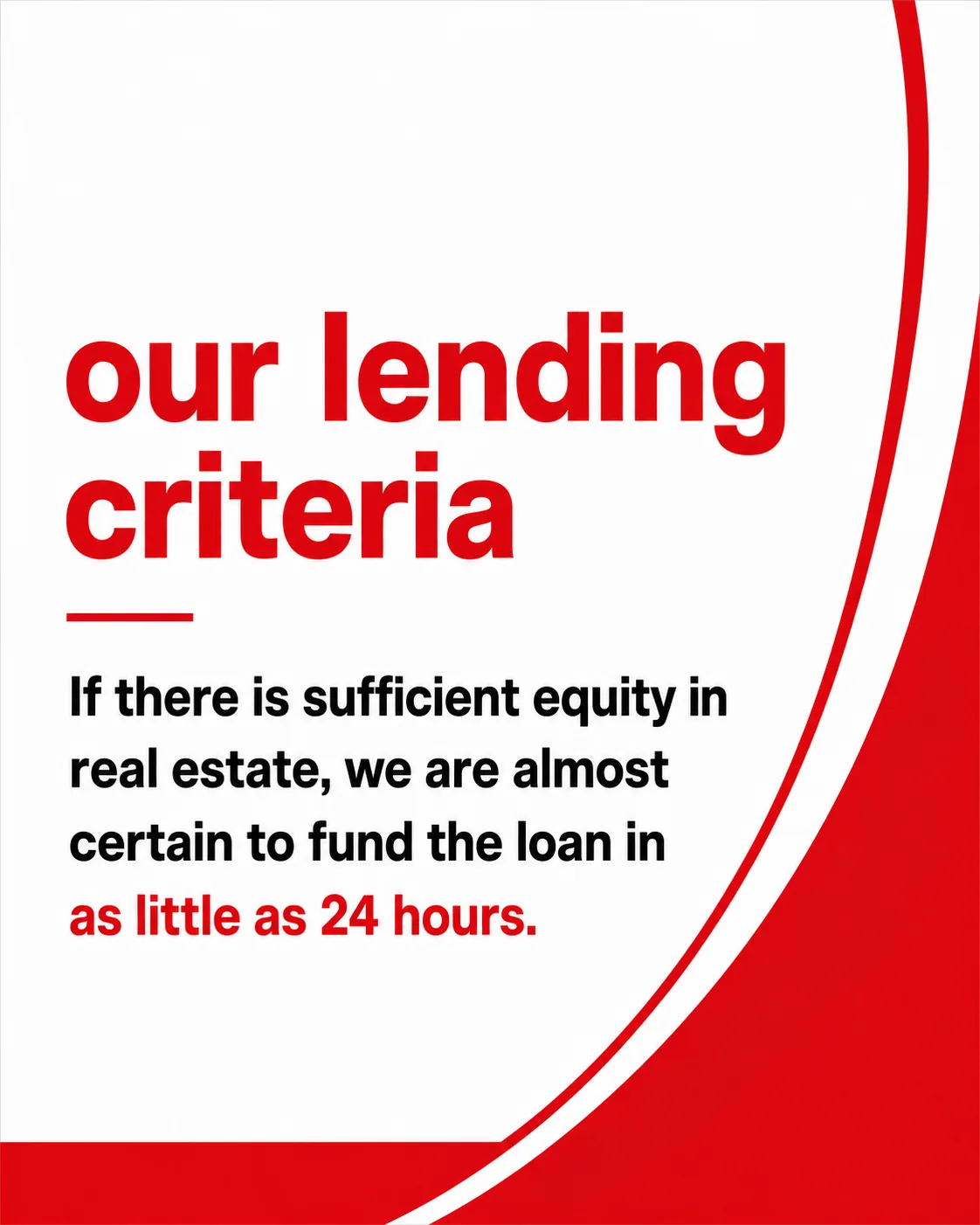 HomeSec simple lending criteria